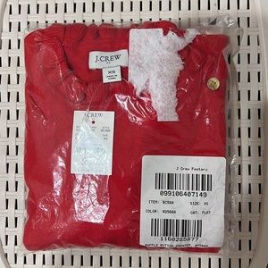 J. Crew ruffle sweater, gold tone buttons, 100% authentic J. Crew Factory brand.